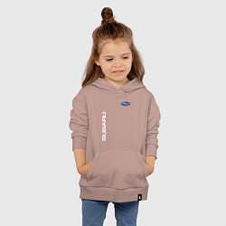 Толстовка детская хлопковая SUBARU, цвет: пыльно-розовый — фото 2