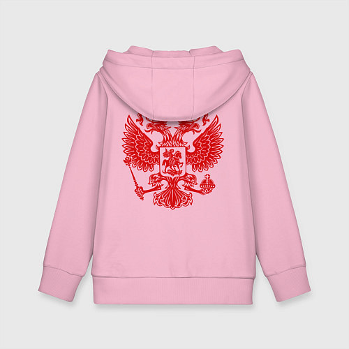 Детская толстовка-худи Russia / Светло-розовый – фото 2