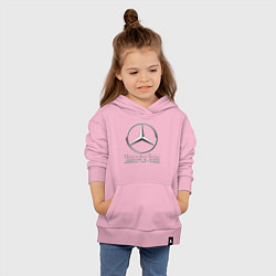Толстовка детская хлопковая MERCEDES-BENZ AMG, цвет: светло-розовый — фото 2