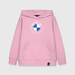 Толстовка детская хлопковая BMW LOGO 2020, цвет: светло-розовый