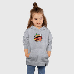 Толстовка детская хлопковая Fortnite Burger, цвет: меланж — фото 2