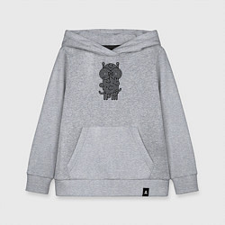 Толстовка детская хлопковая Летающий макаронный монстр, цвет: меланж