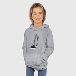 Толстовка детская хлопковая Парусник, цвет: меланж — фото 2