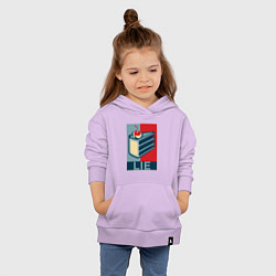 Толстовка детская хлопковая PORTAL, цвет: лаванда — фото 2