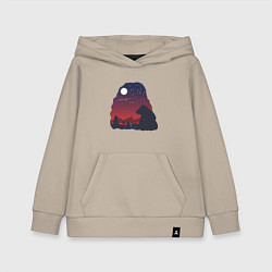 Толстовка детская хлопковая Медведь, цвет: миндальный