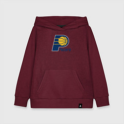Толстовка детская хлопковая Indiana Pacers 2, цвет: меланж-бордовый
