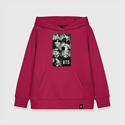 Толстовка детская хлопковая BTS, цвет: маджента