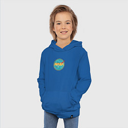 Толстовка детская хлопковая NASA винтажный логотип, цвет: синий — фото 2