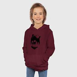Толстовка детская хлопковая Bear, цвет: меланж-бордовый — фото 2