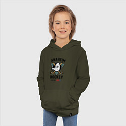 Толстовка детская хлопковая ANAHEIM DUCKS, цвет: хаки — фото 2