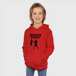Толстовка детская хлопковая Russian Boxing, цвет: красный — фото 2