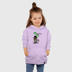 Толстовка детская хлопковая Breaking Cat, цвет: лаванда — фото 2