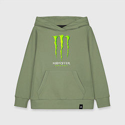 Толстовка детская хлопковая MONSTER ENERGY, цвет: авокадо
