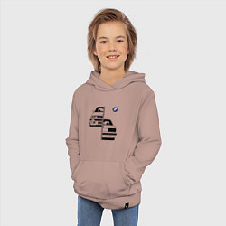 Толстовка детская хлопковая BMW БМВ Z, цвет: пыльно-розовый — фото 2