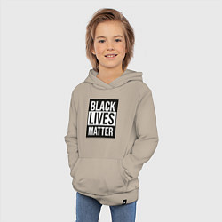 Толстовка детская хлопковая BLACK LIVES MATTER, цвет: миндальный — фото 2