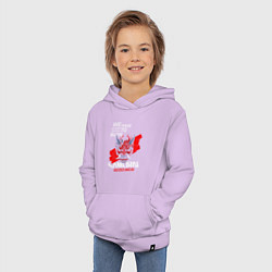 Толстовка детская хлопковая WELCOME TO NIGHT CITY, цвет: лаванда — фото 2