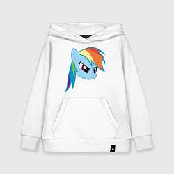 Толстовка детская хлопковая Rainbow Dash, цвет: белый