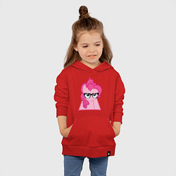 Толстовка детская хлопковая Pinky Pie hipster, цвет: красный — фото 2