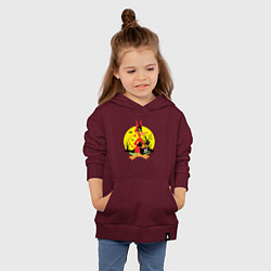 Толстовка детская хлопковая Даффи Хэллоуин, цвет: меланж-бордовый — фото 2