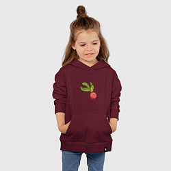 Толстовка детская хлопковая Милая редиска, цвет: меланж-бордовый — фото 2
