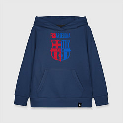 Толстовка детская хлопковая Barcelona FC, цвет: тёмно-синий