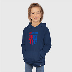 Толстовка детская хлопковая Barcelona FC, цвет: тёмно-синий — фото 2