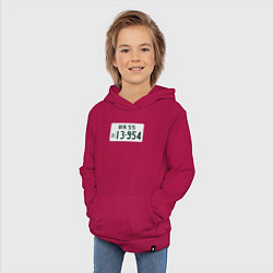 Толстовка детская хлопковая Initial D Номер, цвет: маджента — фото 2