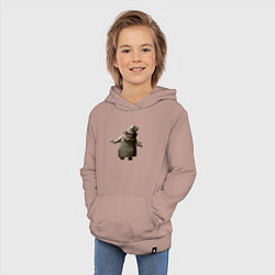 Толстовка детская хлопковая Little Nightmares 2, цвет: пыльно-розовый — фото 2