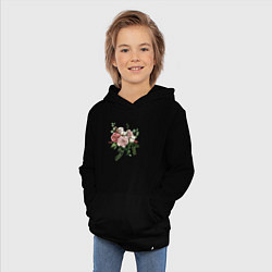 Толстовка детская хлопковая Букет роз, цвет: черный — фото 2