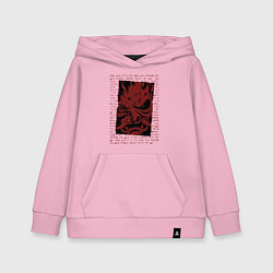Толстовка детская хлопковая Cyberpunk 2077 SAMURAI, цвет: светло-розовый
