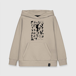 Толстовка детская хлопковая Трюковый самокат все звезды, цвет: миндальный