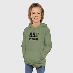 Толстовка детская хлопковая Регион 65 Сахалин, цвет: авокадо — фото 2