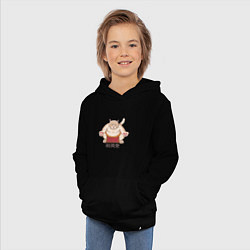 Толстовка детская хлопковая Толстый Кот Сумо, цвет: черный — фото 2