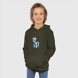 Толстовка детская хлопковая Pony - Rainbow Dash, цвет: хаки — фото 2