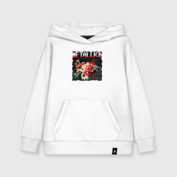 Толстовка детская хлопковая METALLICA BAND, цвет: белый