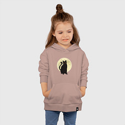 Толстовка детская хлопковая Moon Cat, цвет: пыльно-розовый — фото 2