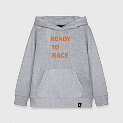 Толстовка детская хлопковая KTM READY TO RACE спина Z, цвет: меланж