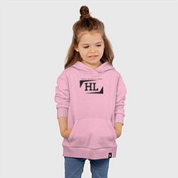 Толстовка детская хлопковая Hockey life HL logo, цвет: светло-розовый — фото 2