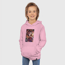 Толстовка детская хлопковая Tartaglia fan art, цвет: светло-розовый — фото 2