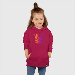 Толстовка детская хлопковая Llama, цвет: маджента — фото 2