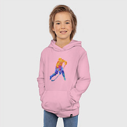 Толстовка детская хлопковая Хоккеист, цвет: светло-розовый — фото 2