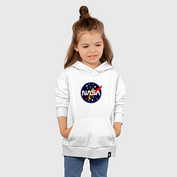 Толстовка детская хлопковая Space NASA, цвет: белый — фото 2