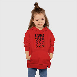 Толстовка детская хлопковая THINK OUTSIDE THE BOX, цвет: красный — фото 2