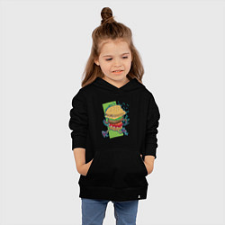 Толстовка детская хлопковая Fast Food, цвет: черный — фото 2