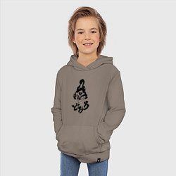 Толстовка детская хлопковая Хяккимару обнимает Дороро Dororo Z, цвет: утренний латте — фото 2