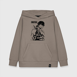 Толстовка детская хлопковая Ророноа Зоро One Piece, цвет: утренний латте