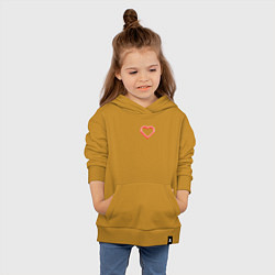 Толстовка детская хлопковая Пустое Сердце, цвет: горчичный — фото 2
