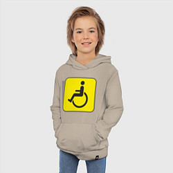 Толстовка детская хлопковая Знак Инвалид, цвет: миндальный — фото 2