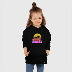 Толстовка детская хлопковая Retrowave style 2, цвет: черный — фото 2