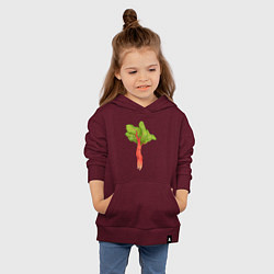 Толстовка детская хлопковая Ревень, цвет: меланж-бордовый — фото 2